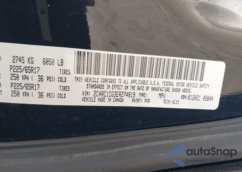 2014 Chrysler Town & Country Touring-L from USA, damaged, VIN 2C4RC1CG3ER274819